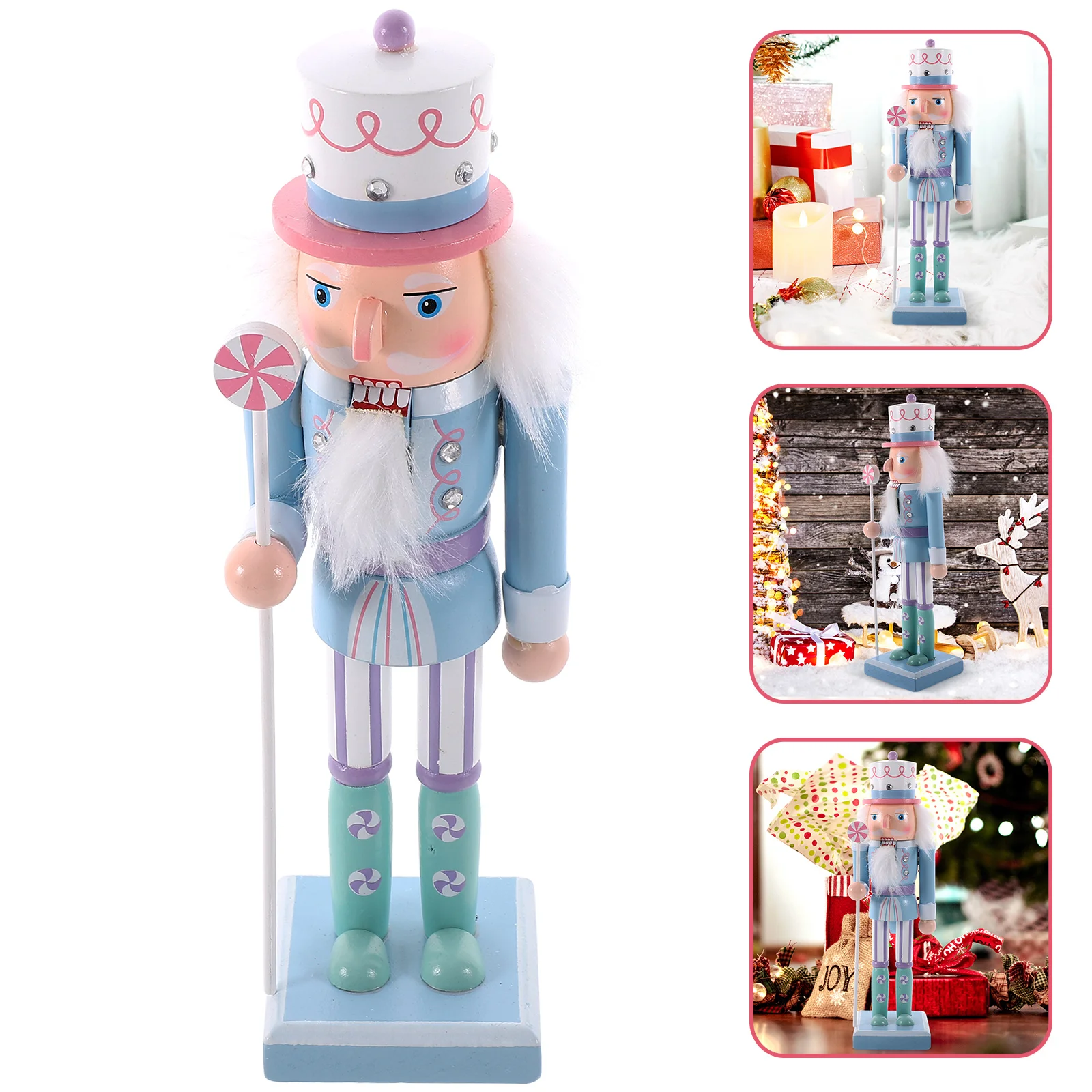 

Soldier Nutcracker Christmas Decor Wood Nutcrackers Figure Xmas Party Table Centerpiece Ornaments Figurine Party Decorations