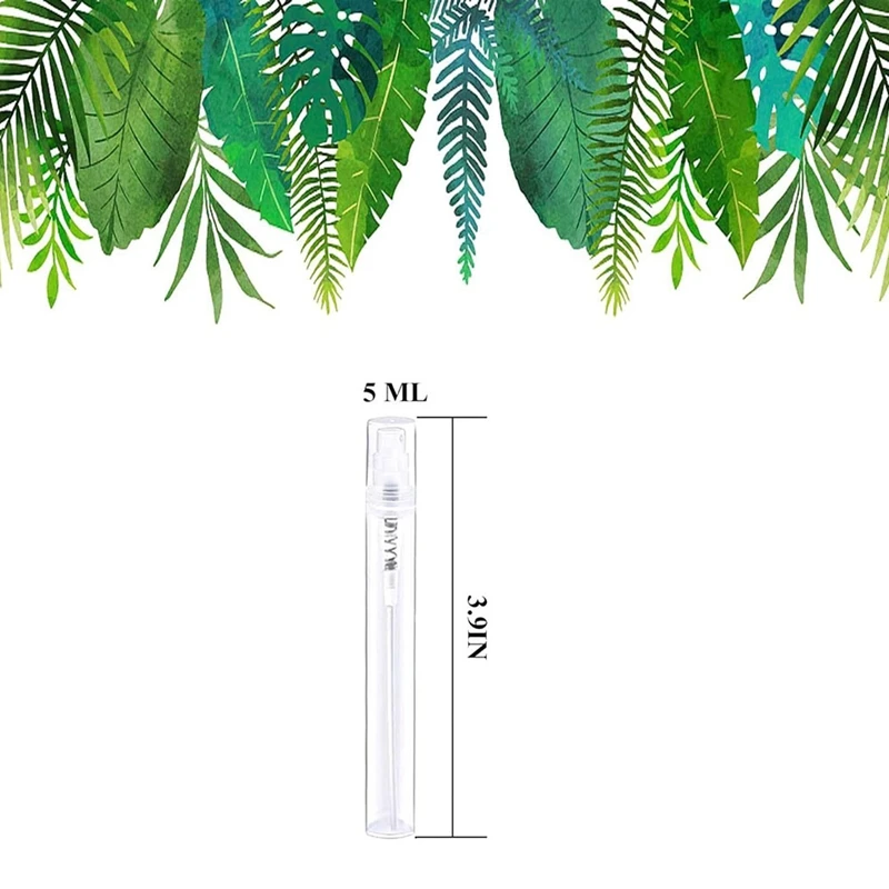 투명 리필 가능 미니 스프레이 병, 파인 미스트 향수 무화기, 200 개 향수 병 (5ml)