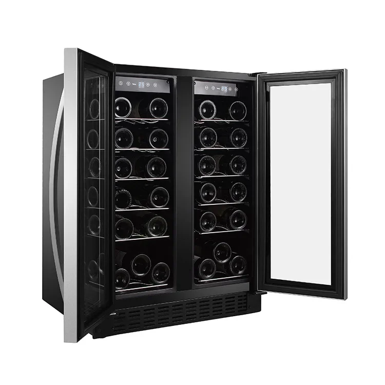 Compressor Double door Wine Cooler with LED Digital Control 6
