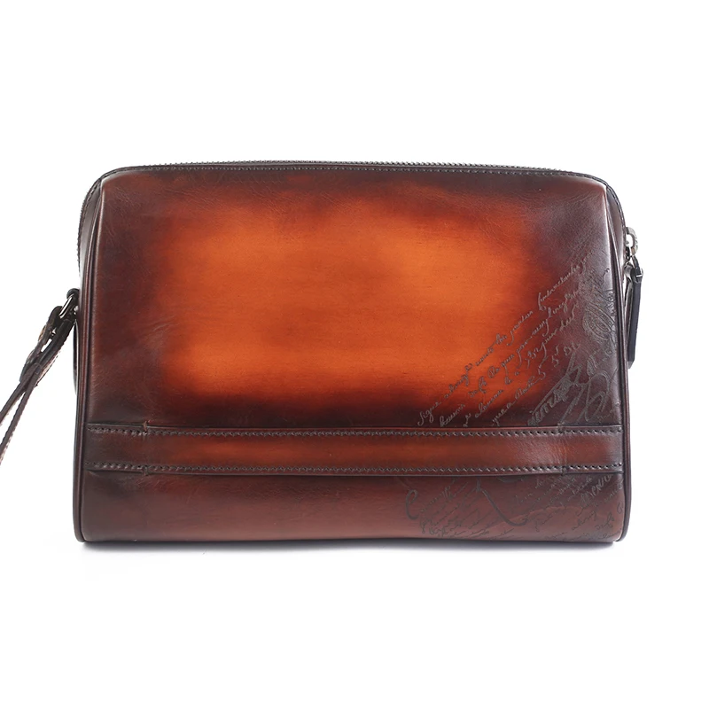 DIMY 2023 New Men's Clutch Men's Trendy Brand Casual Business Clutch Bag Large Capacity Envelope Handbag Men's Genuine Leather M