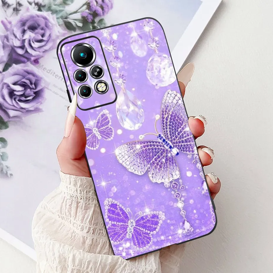 Sleek Black Silicone Soft Back Phone Case - New Design