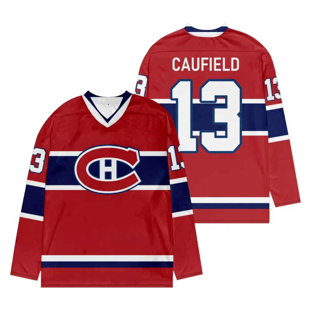 Men's Montreal Canadiens Ice Hockey Jersey - Customizable Long Sleeve Sports Uniform with Personalized Name and Number