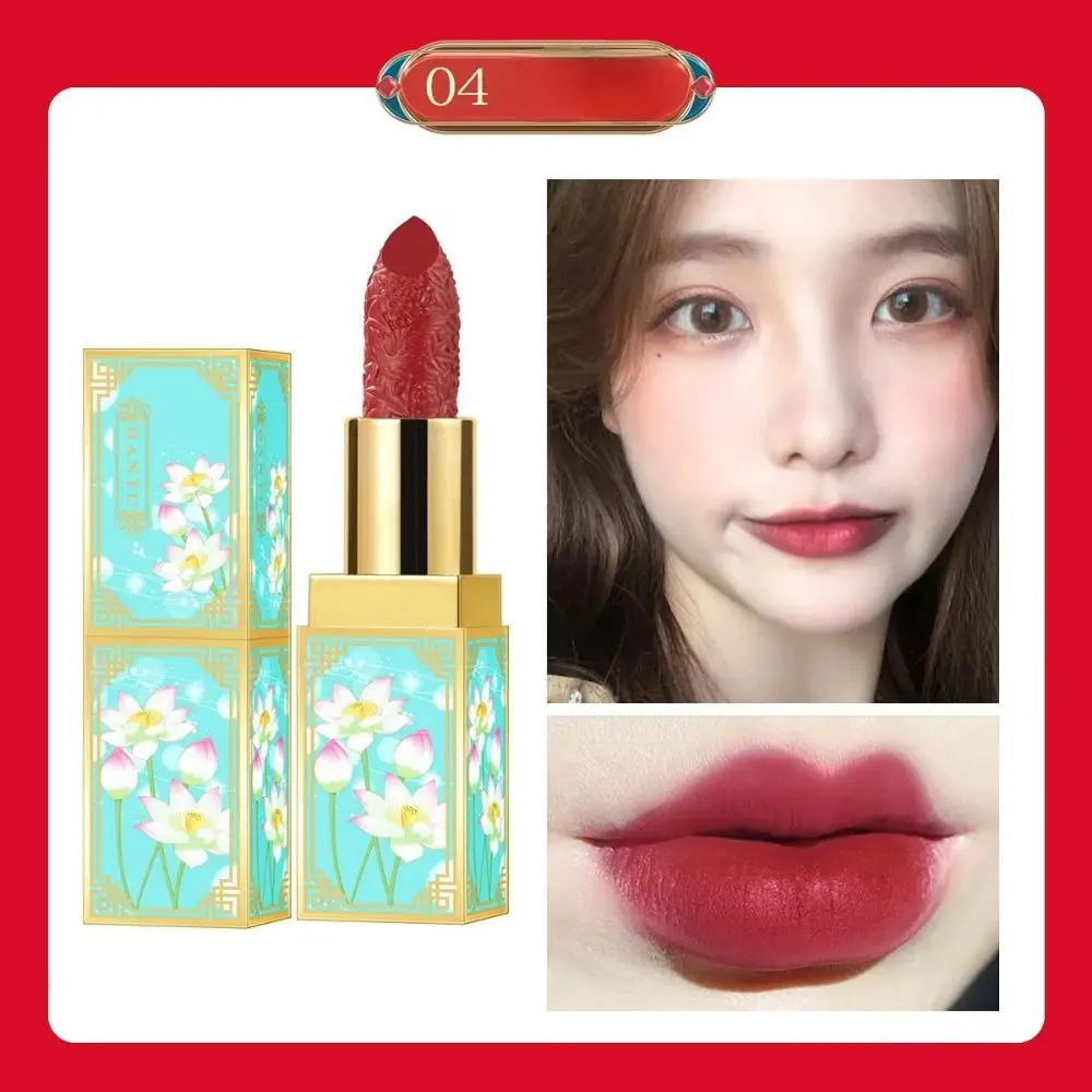 thumbnail image 1 of Beauty Chinese Style Velvet Lipstick 6Color Makeup Tool Matte Lipgloss Waterproof Long Lasting Lip Stick Mud Women, 1 of 5