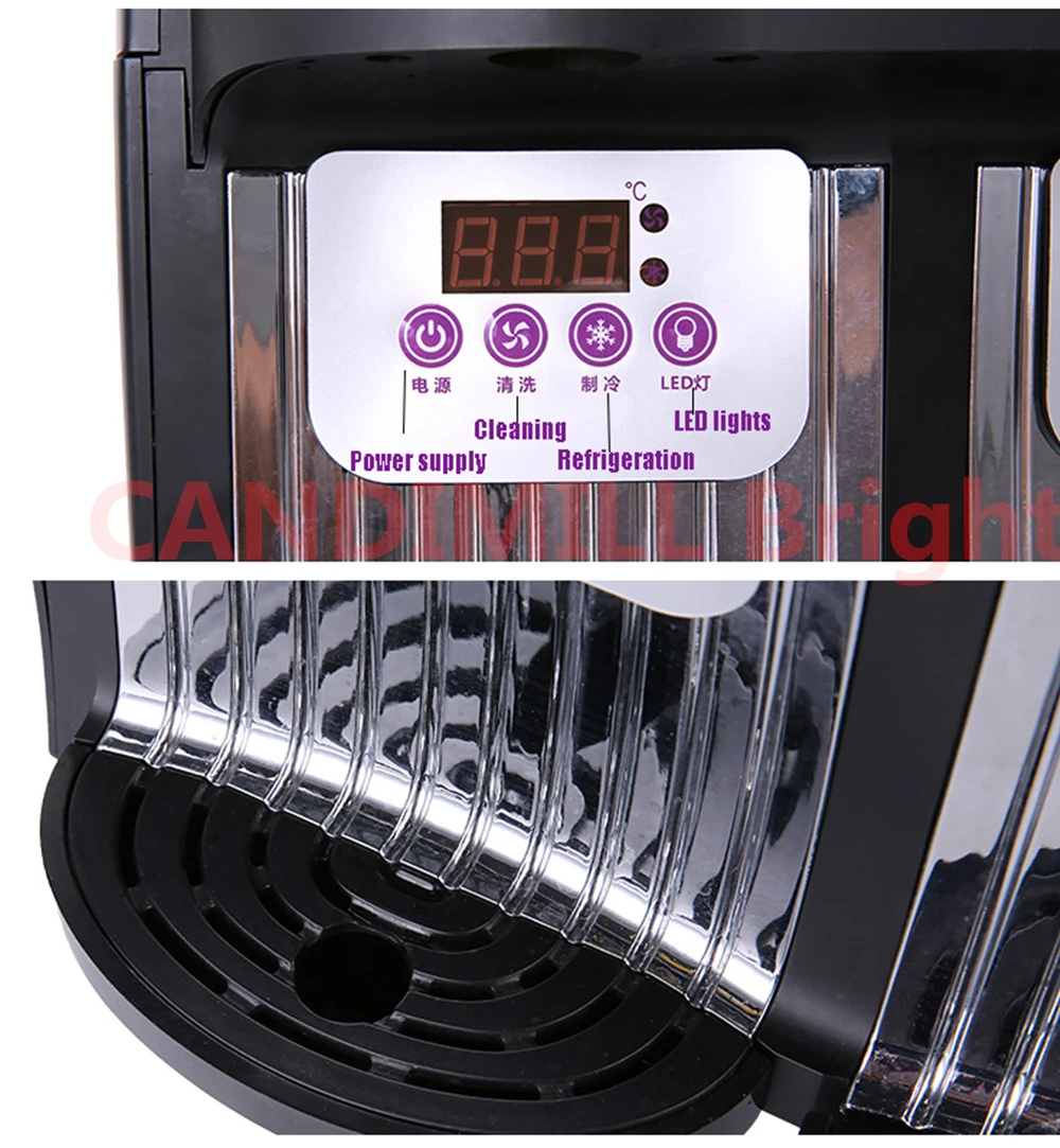 110V/220V Double Tank Slush Machine Frozen Drink Machine 300W Snow Melting Smoothies Granita Slushy