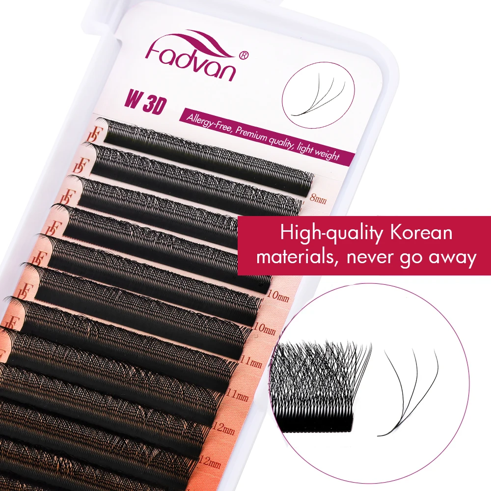 Fadvan W Lashes 3D Premade Volume Fans Eyelash Extension Supplies Natural Faux Mink Eyelashes eyelash extensions fake eyelashes eyelash extension eyelash extension lashes false eyelashes