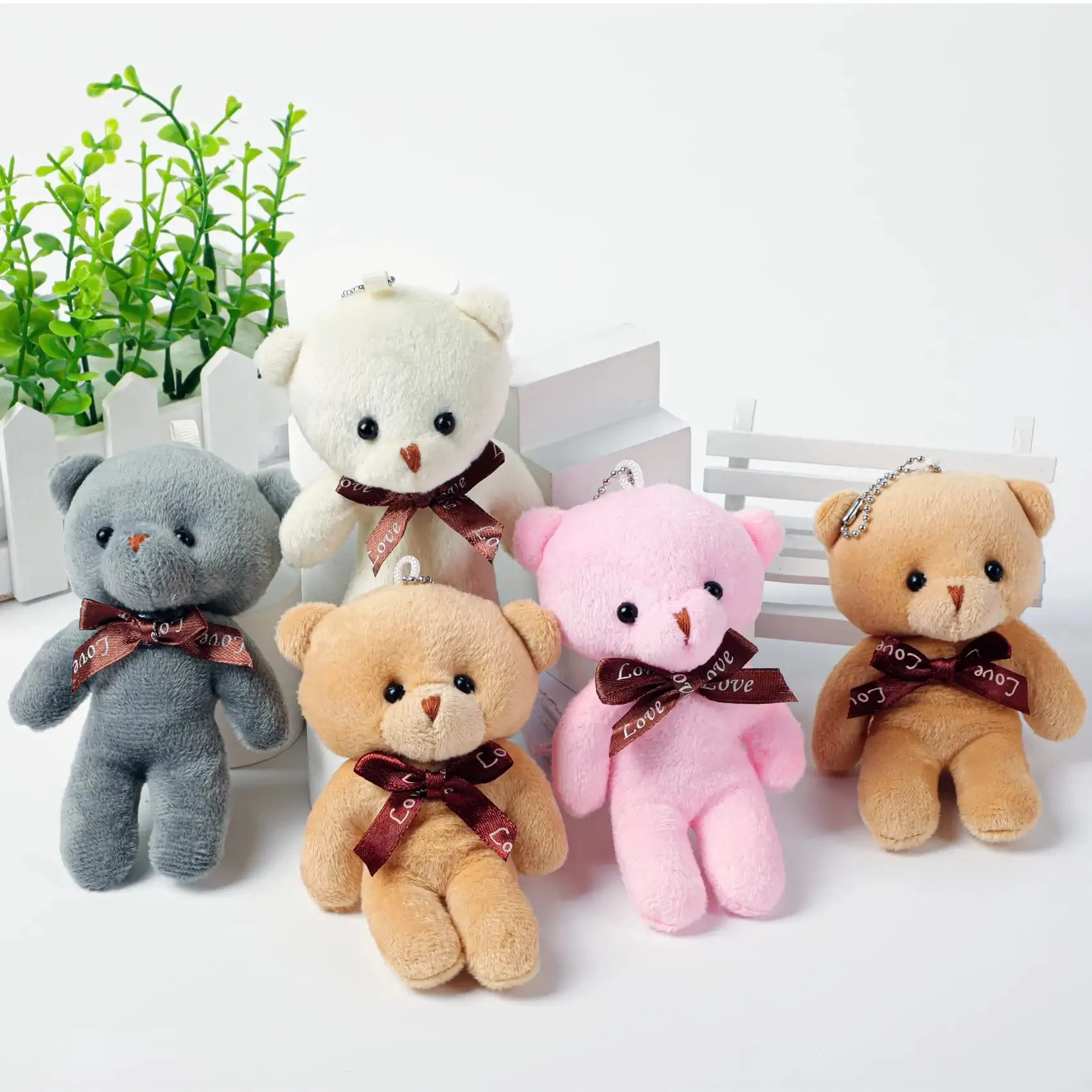 

Baby Bear Toy Mini Plush Bear Soft Tiny Bear Doll Stuffed Bear for DIY Keychain Valentine Birthday Wedding Xmas Decoration Party