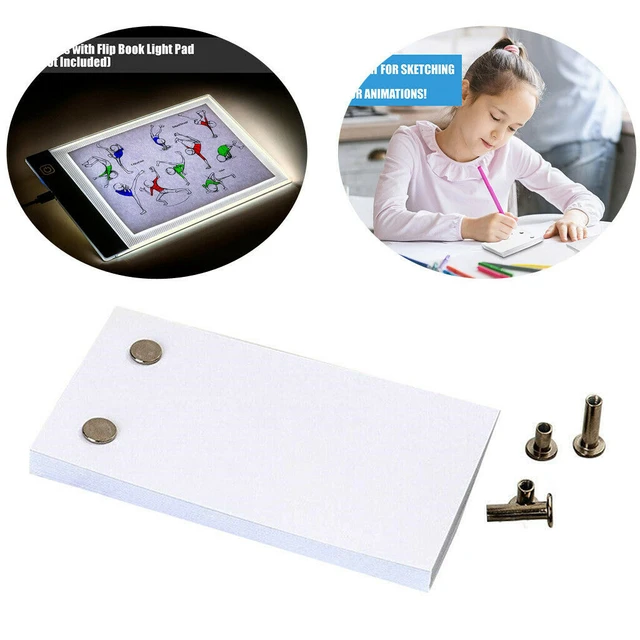 Flip Book Kit with Mini Light Pad LED Lightbox Tablet Design with