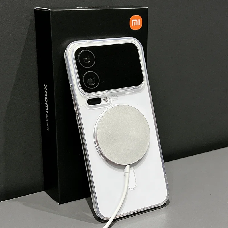 Enhanced Magnetic Transparent Shockproof Case with Wireless Charging