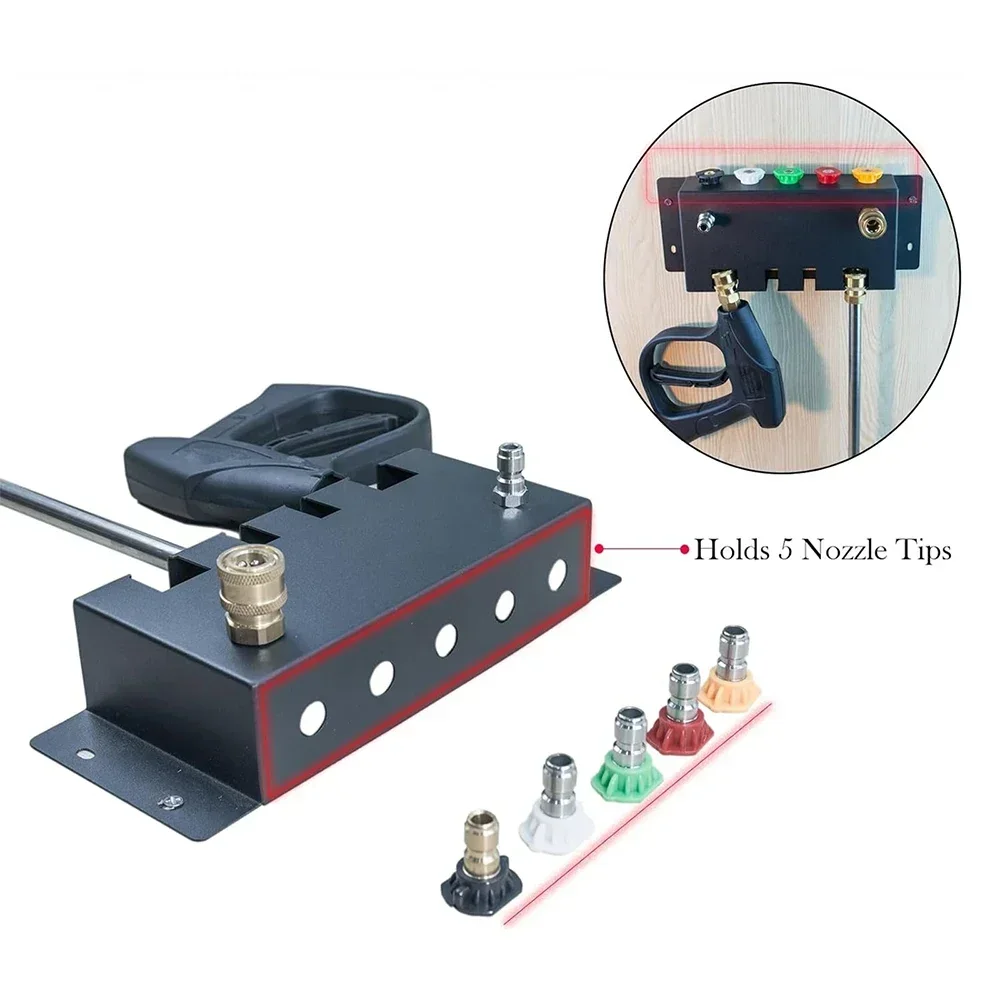 Pressure Washer Gun Holder Foam Cannon Holder Car Pressure Washer Wall Mount Accessories Organizer Wand Extension Kit  Rac 4