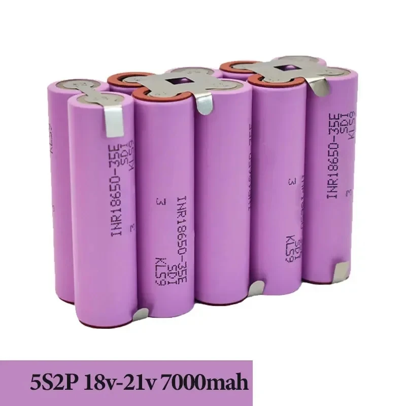 

18650 35E 3500mAh 7000mAh 3S 4S 5S 6S 8S 7.4V 12.6V 14.8V 18V 25.2V 29.6V for Screwdriver Batteries Weld Battery Pack