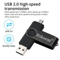 Bliksem OTG Flash Drive 32GB 64GB High Speed USB2.0 for PC Mobile Phone USB Metal Mini Pen Drive 32GB USB Flash Drive 64GB 2