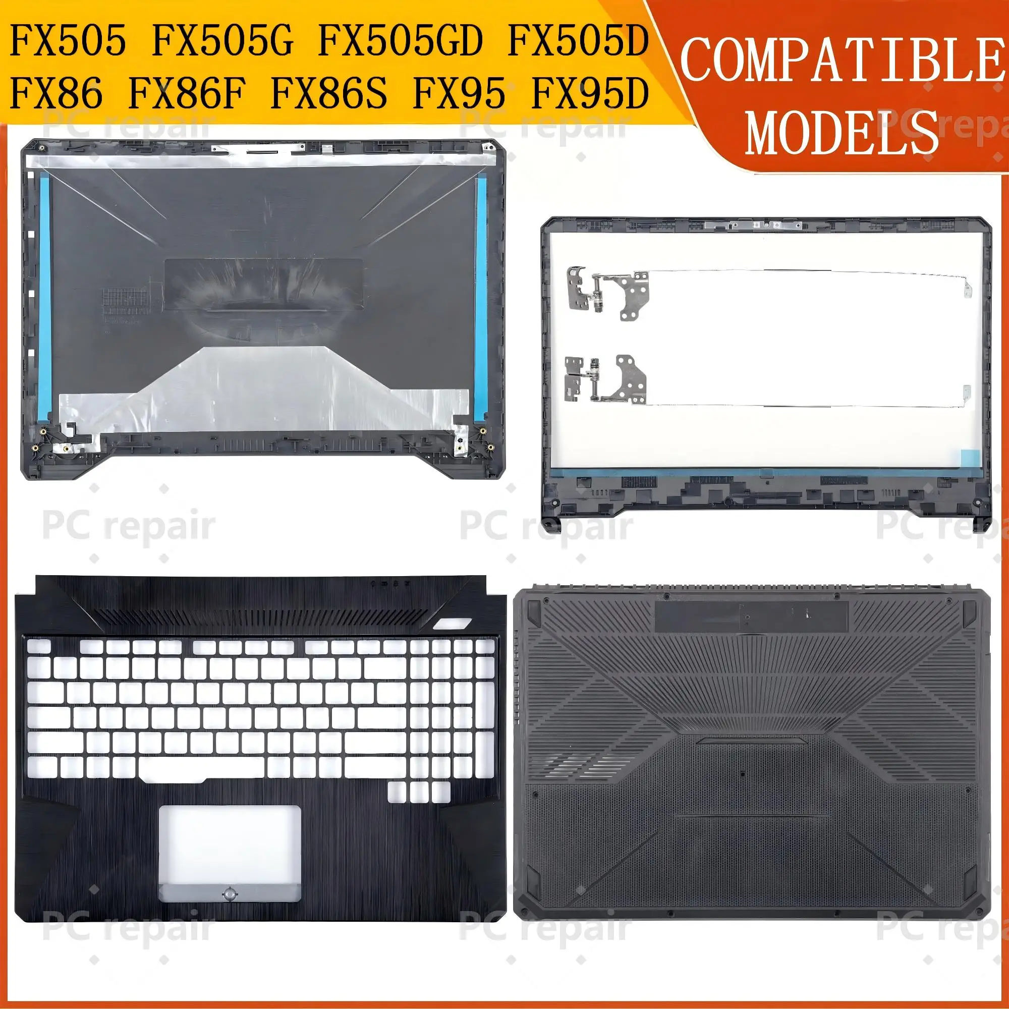 Durable 15.6 Protective Laptop Back Cover/Bezel/Hinges