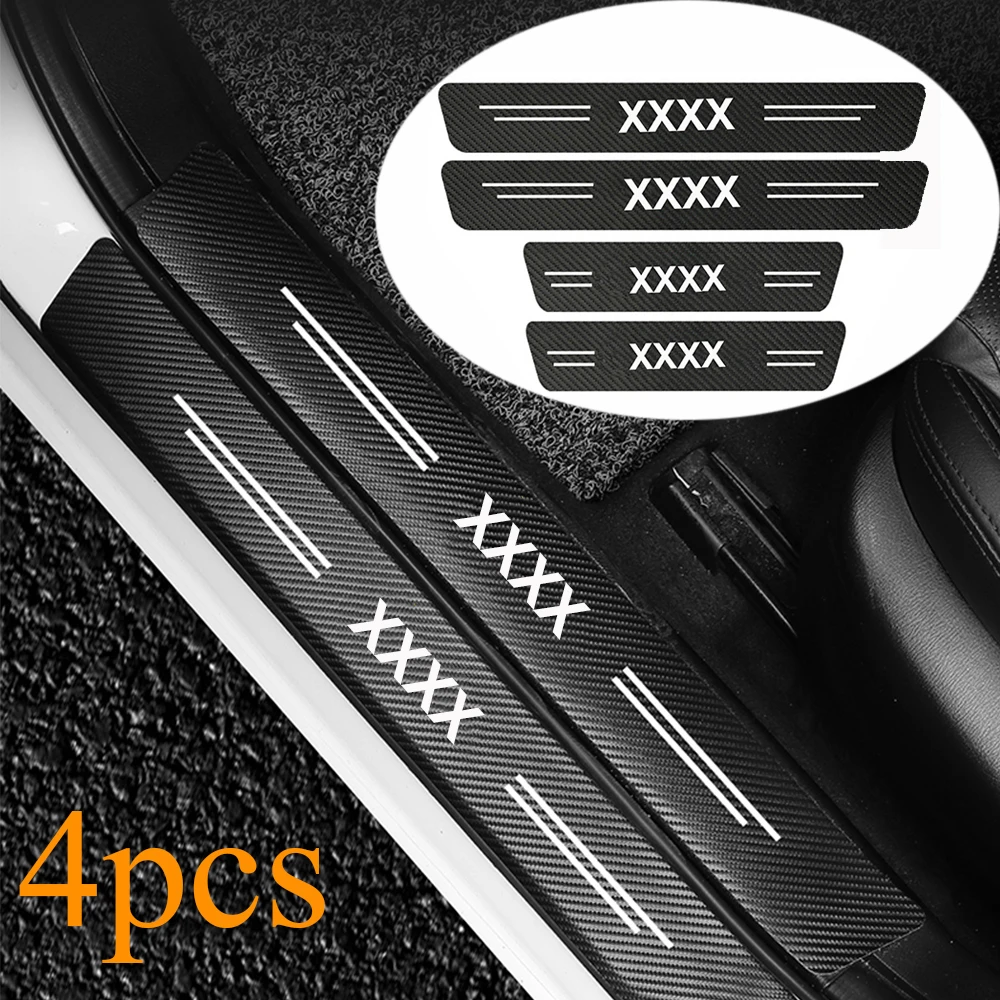 4 шт. Защитная Наклейка на порог автомобиля |