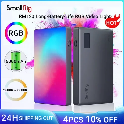 긴 배터리 수명과 포괄적인 조명 제어를 위한 SmallRig-RM120 RGB 비디오 라이트: 사진과 영상 제작자의 필수품 추천