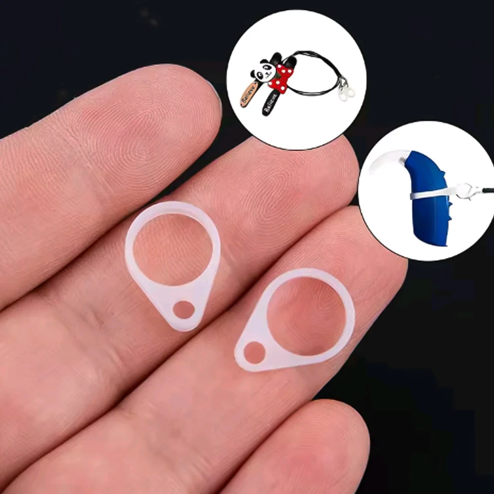10pcs Hearing Aid Anti Lost Lanyard Silicone BTE Hearing Aid Clip Adaptor Replacement Accessories for Elderly Children Kid 3