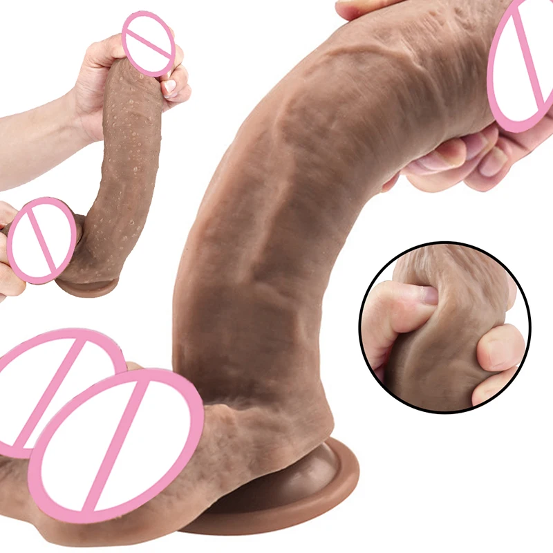 Soft Big Dildo Strapon Silicone Women Sex Toys Adults