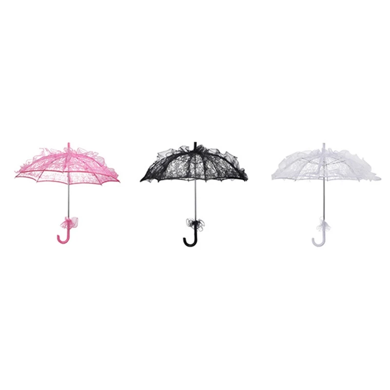 

4PCS Craft Lace Decorative Umbrella, Photography Scene Prop Umbrella For Party Vintage Parasol Umbrella
