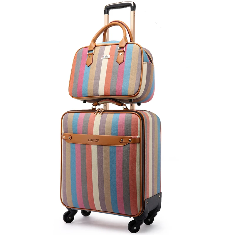 PVC travel trolley boarding male AliExpress suitcase wheel - case set password luggage universal inch 16\