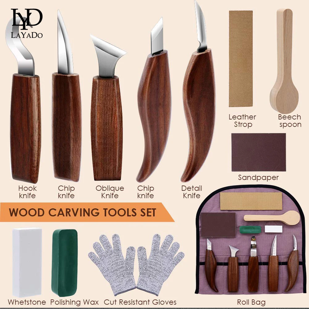 

Wood Carving Chisel Set 1/5/7/10/12pcs Woodworking Cutter Hand Tool DIY Wood Carving Knife Peeling Woodcarving Chisel Knife Tool