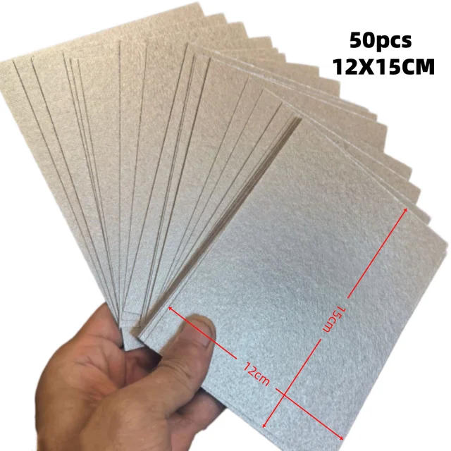 50 plaques en mica pour four à micro-ondes, 12x15 cm 1