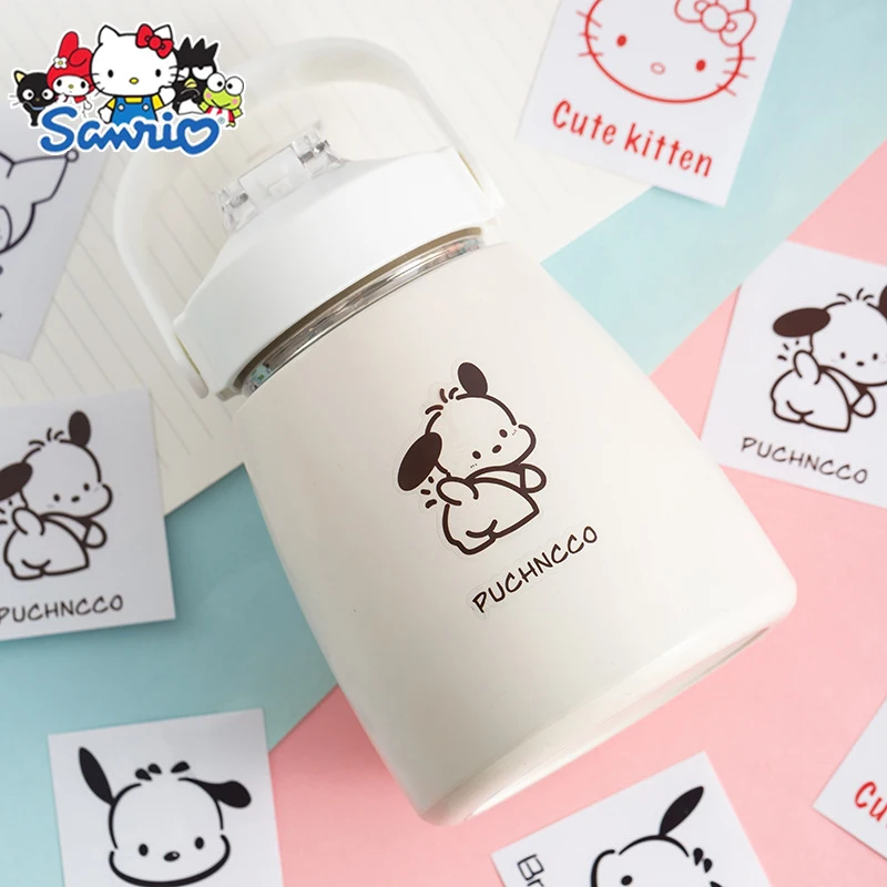 

Sanrio Cartoon Characters Hello Kitty Cup Stickers Kawaii Pochacco Kuromi Transfer Decals Stickers Waterproof UV Stickers