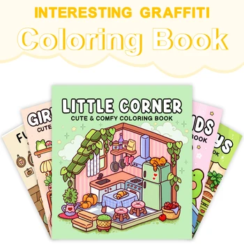 Livre de coloriage Graffiti intéressant avec des créatures adorables