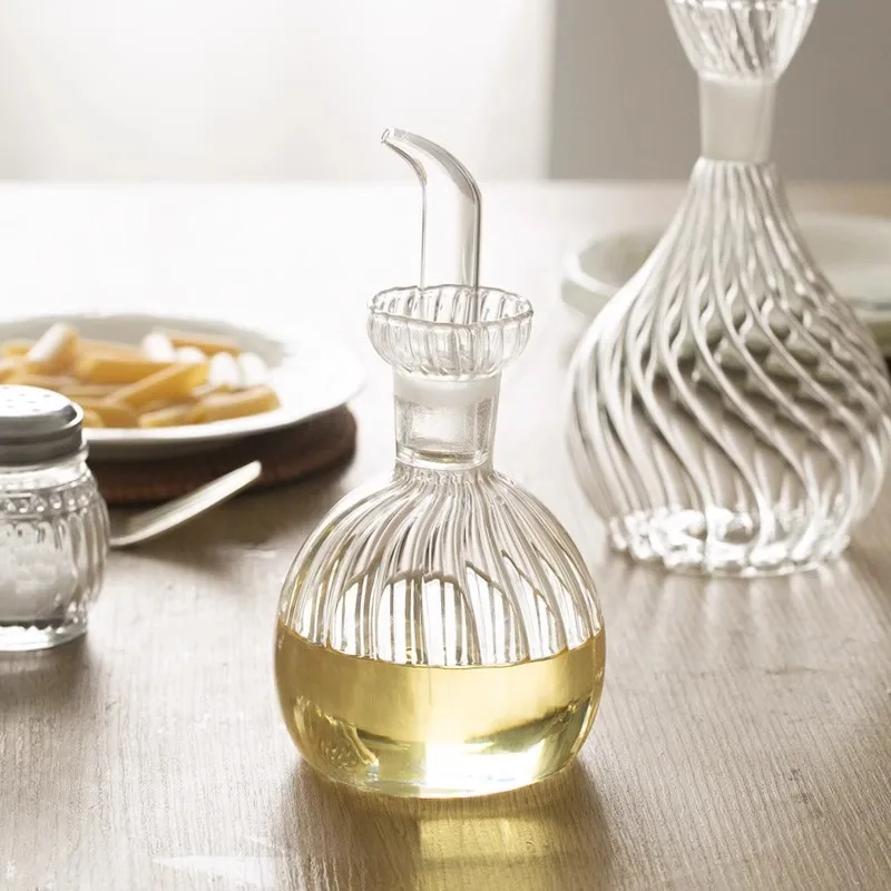 Nordic Glass Oil Pot, Seasoning Pot, Soy Sauce Bottle, Vinegar Pot, Household Kitchen Supplies, Leak-proof Oil Bottle, 1Pc