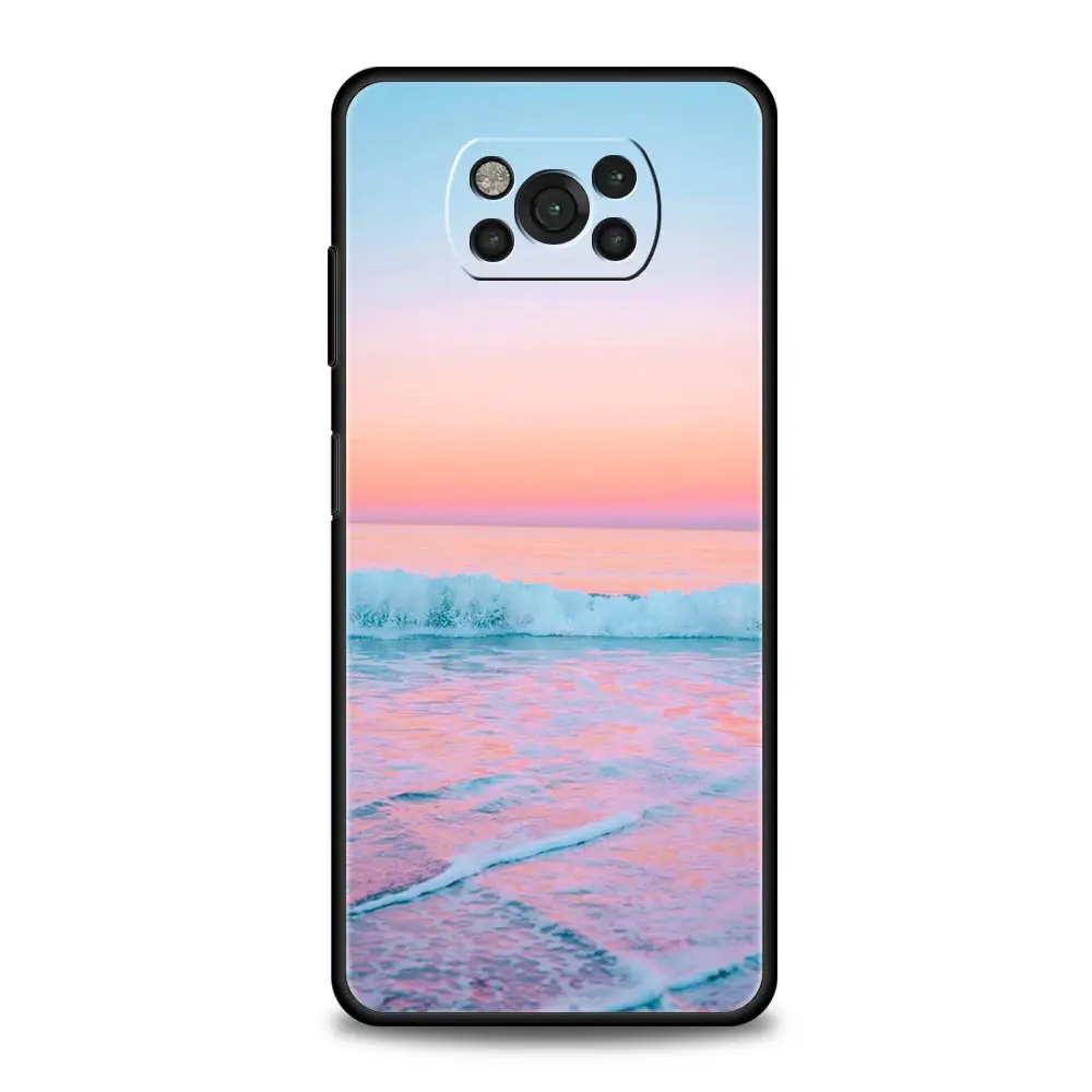 Sea Blue Sky Beach Silicone Phone Case