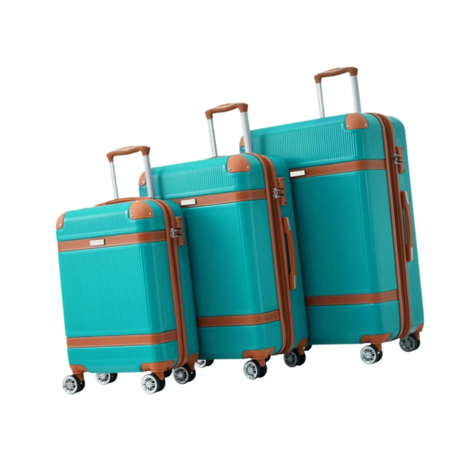 Hardshell Luggage Sets 3 Piece Lightweight 8 Wheels Travel Suitcase Sets