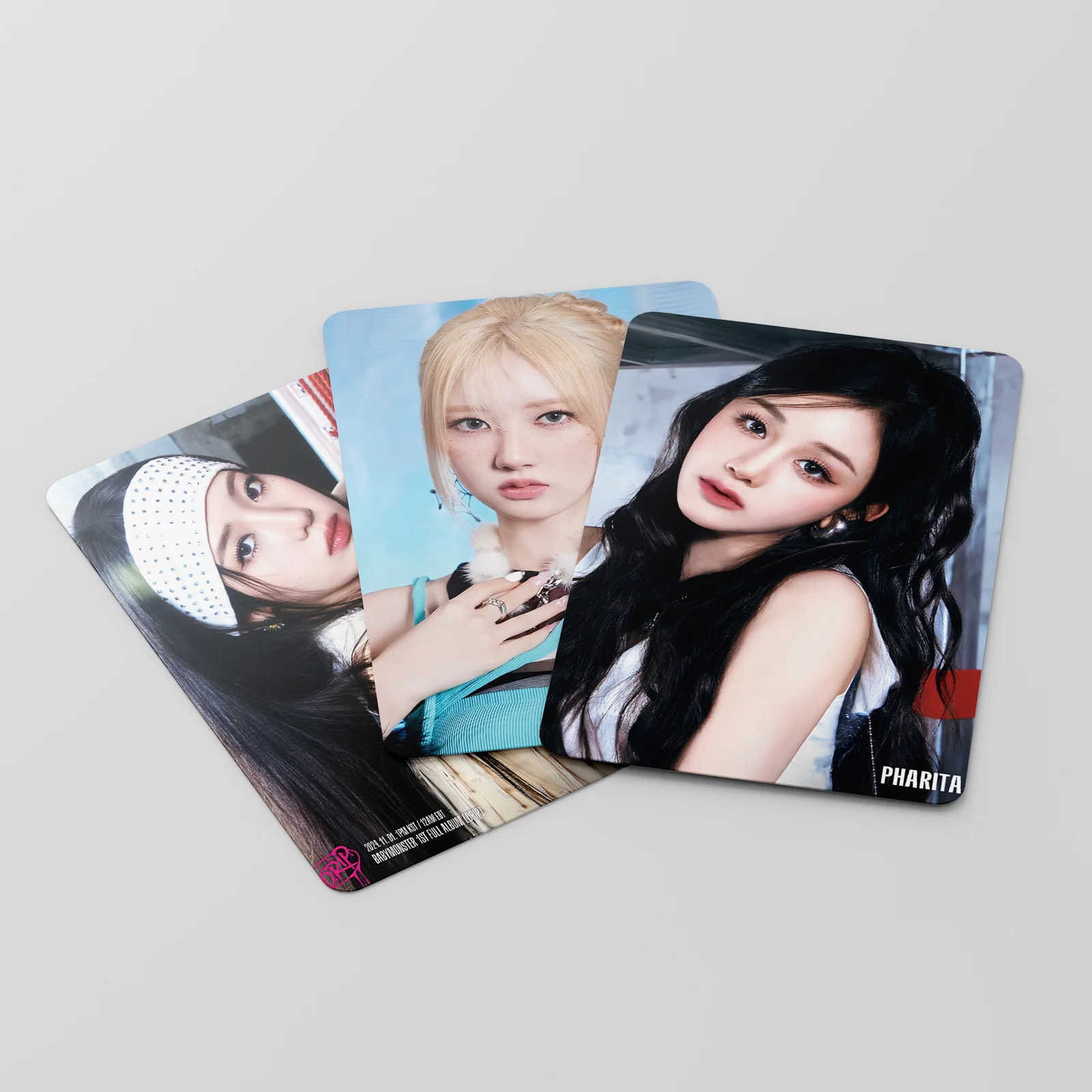 Photo Album 55pcs/set Kpop BABYMONSTER Lomo Cards DRIP CLIK CLAK HARAM ASA AHYEON Photocards Photo Album BABY MONSTER Poster Postcards photo album lomo cards album cards bookmark postcard