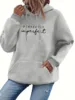 Women's Casual Pullover Hoodie with Letter Print Polyester, Long Sleeve Autumn/Winter Fashion Pullover Sweatshirt 4