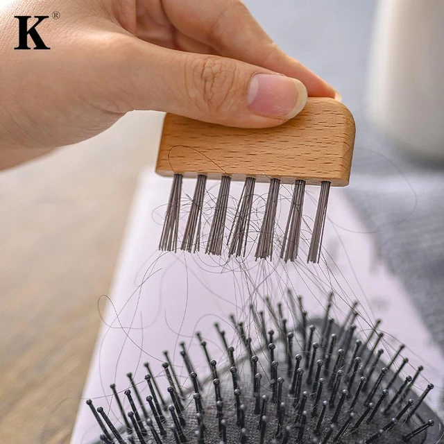 1PCS Wooden Comb Cleaner Delicate Cleaning Removable Hair Brush Comb  Cleaner Tool Handle Embeded Tool - AliExpress