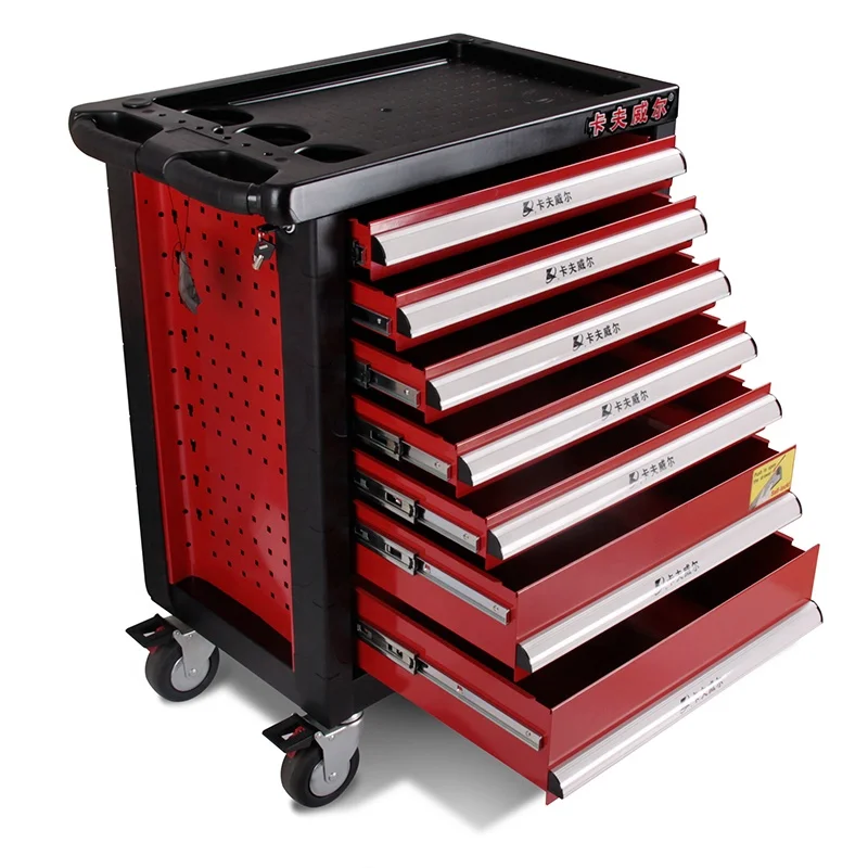 

KAFUWELL PK0002T 7 Drawer Roller Cabinet Tool Cart With Tools