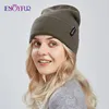 ENJOYFUR Women Winter Hats Cashmere Wool Knit Beanie Hat Soft Warm Double Layer Unisex Cuffed Slouchy Beanie Ski Cap 3