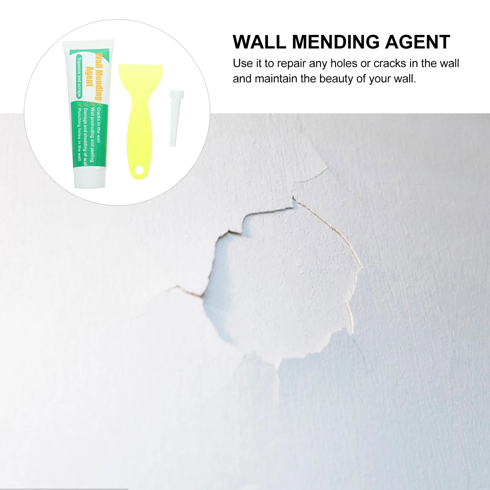 Wall Repair Agent Mending Tool Kit Hole Paste Suite Graffiti Drywall Cream Ointment