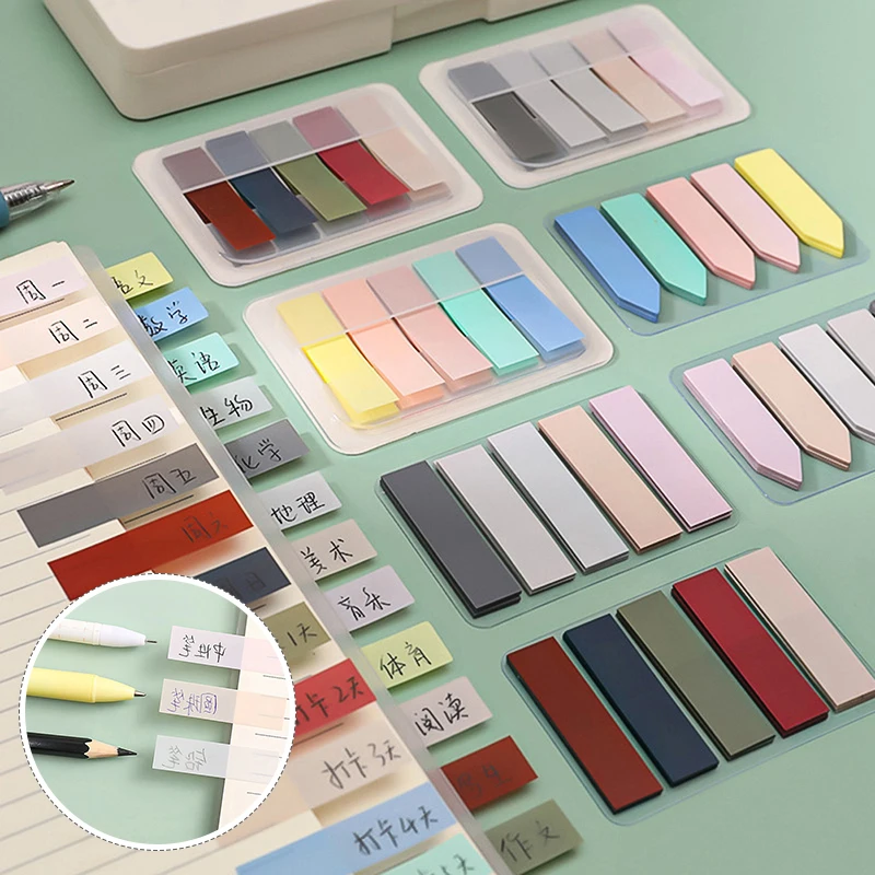 

100Sheets Loose-leaf Paper Index Stickers Label Stickers Arrow Flags Sticky Note for Page Marker Planner Stickers Office School