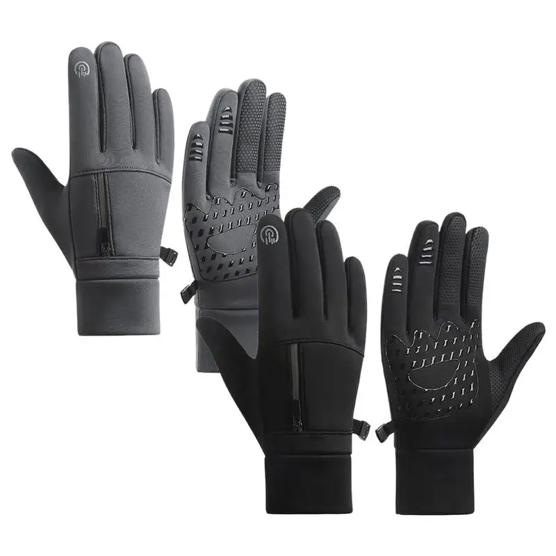 Snow Warm Gloves Waterproof Touchscreen Snow Mittens With Pocket Riding Snowboard Gloves Warm Anti-Slip Girls Winter For
