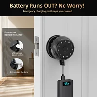 Viladepot Smart Lock Fingerprint Door Lock TYPE-C Interface App Control Passcode Unlock Electronic Touchscreen Keypad Indoor - Image 2