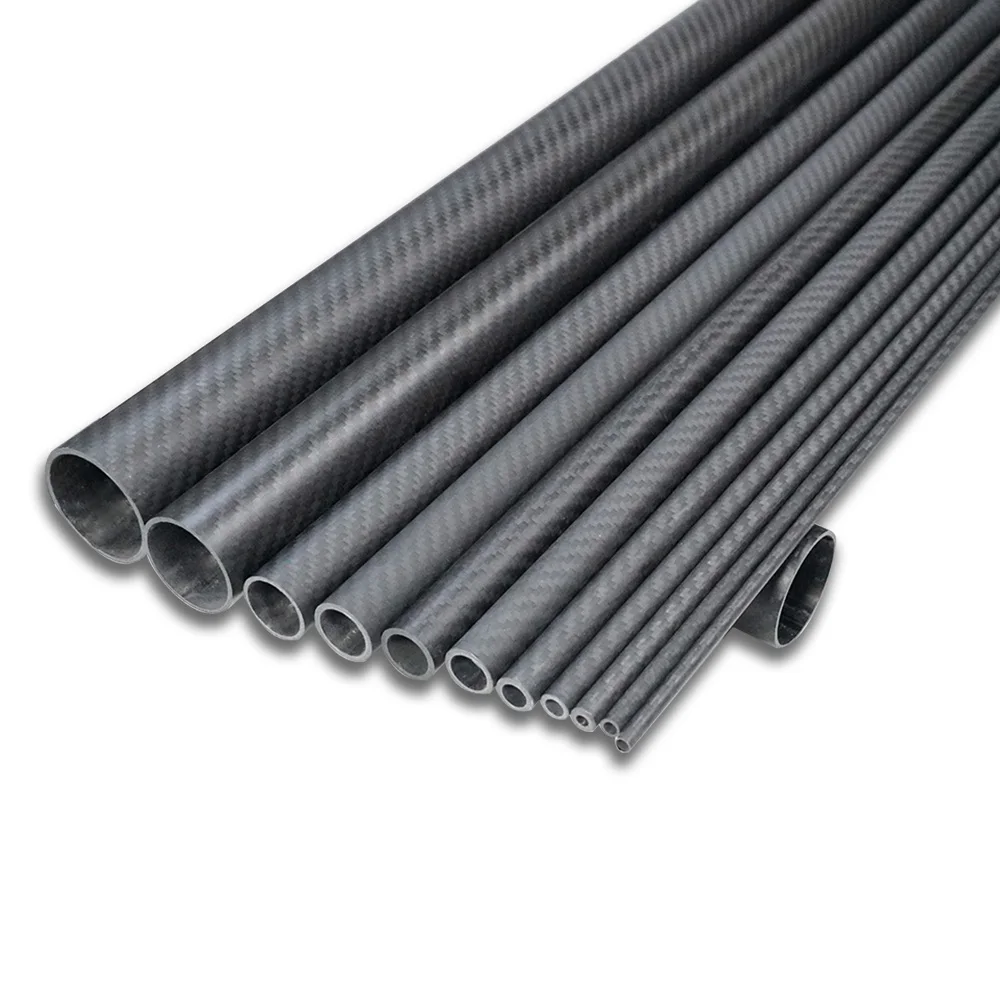 Lot de 2 tubes carbone drone 500mm - 10x8mm à 35x33mm