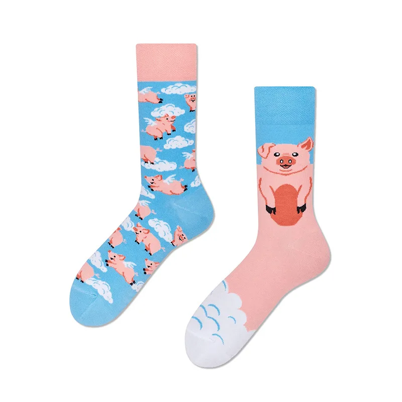 Grenzüberschreitende Neue Frühling/Sommer Personalisierte Cartoon AB Mode-Socken Kreative Cartoon-Paar-Baumwollsocken – Detail 3