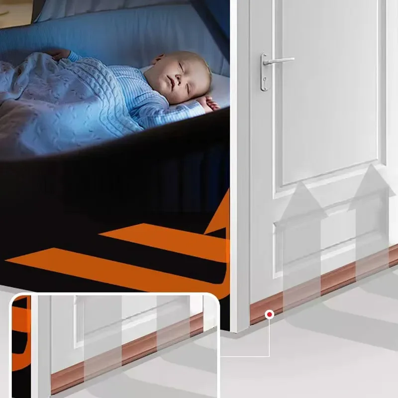 Door Bottom Sealing Strip Insulation Anti-mosquito Without Glue Wool Strip Bedroom Sound Insulation