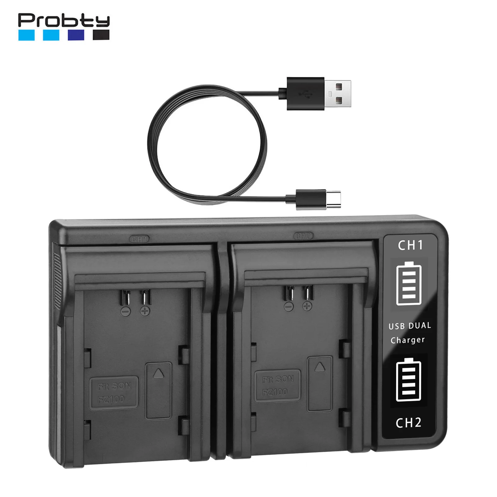 High-Speed Dual USB Charger for Sony NP-FZ100 Batteries