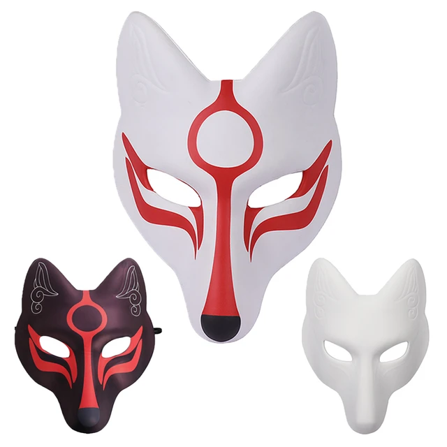 Hand Painted Updated Anbu Mask, Japanese Kitsune Fox Mask Full Face Thick  PVC for Cosplay Costume - AliExpress