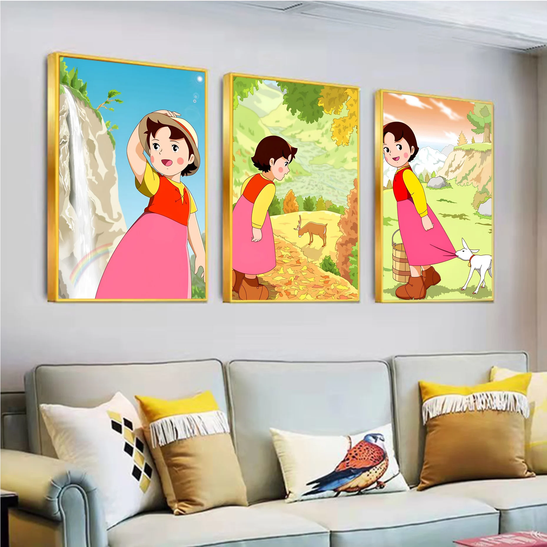 Heidi Cartoon Poster Classic Anime Poster Adesivo Di Carta Impermeabile Coffee House Bar Room Wall Decor