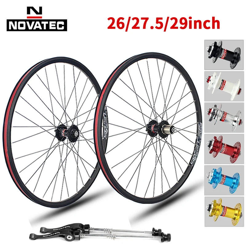 Novatec-アルミニウム合金製自転車ホイールセット,29スピード,d041