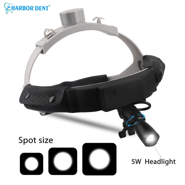 Dental LED Head Light Lamp Oral Lamp Surgical Light For Binocular Loupes Brightness Spot Adjustable 5W Headlamp Dentist Tool