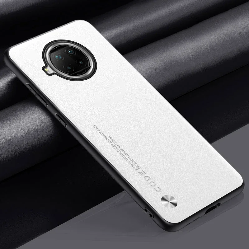Luxury Leather Shockproof Phone Case with Matte Silicone Protective Cover