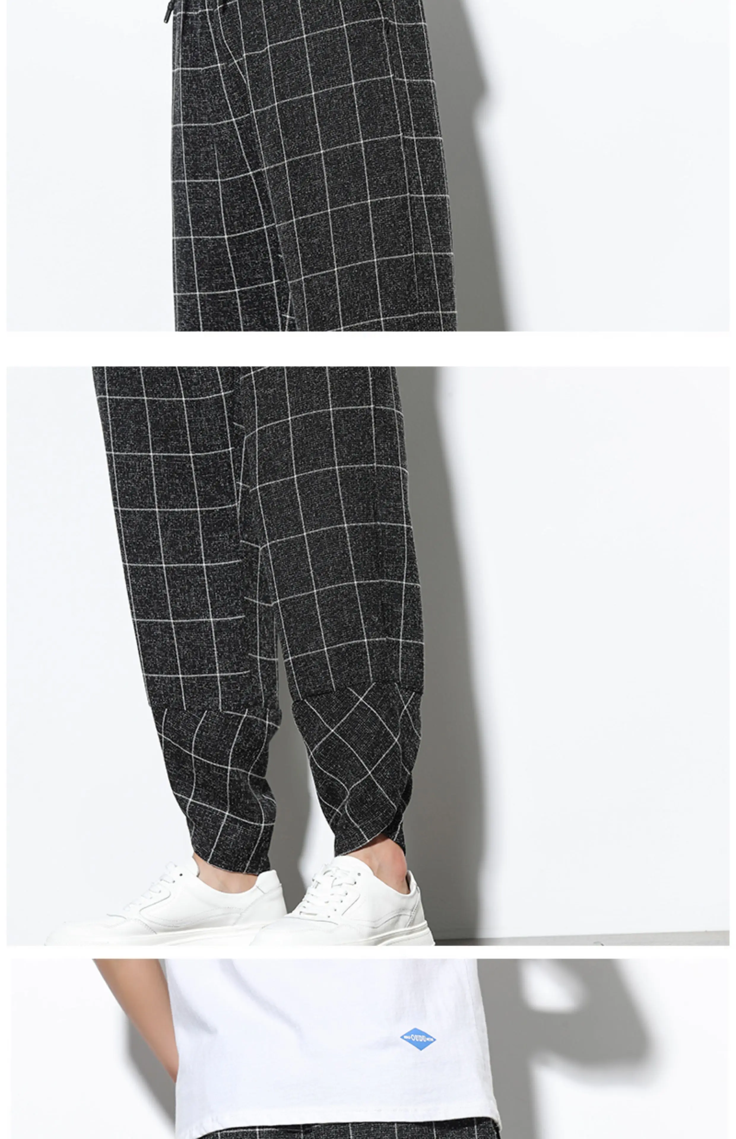 Pants Men jogginhose herren gym Hosen Herren Frühling und Sommer trend ige lose Harlan Hosen chinesischen Stil Retro Plaid Freizeit hose – Detail 23