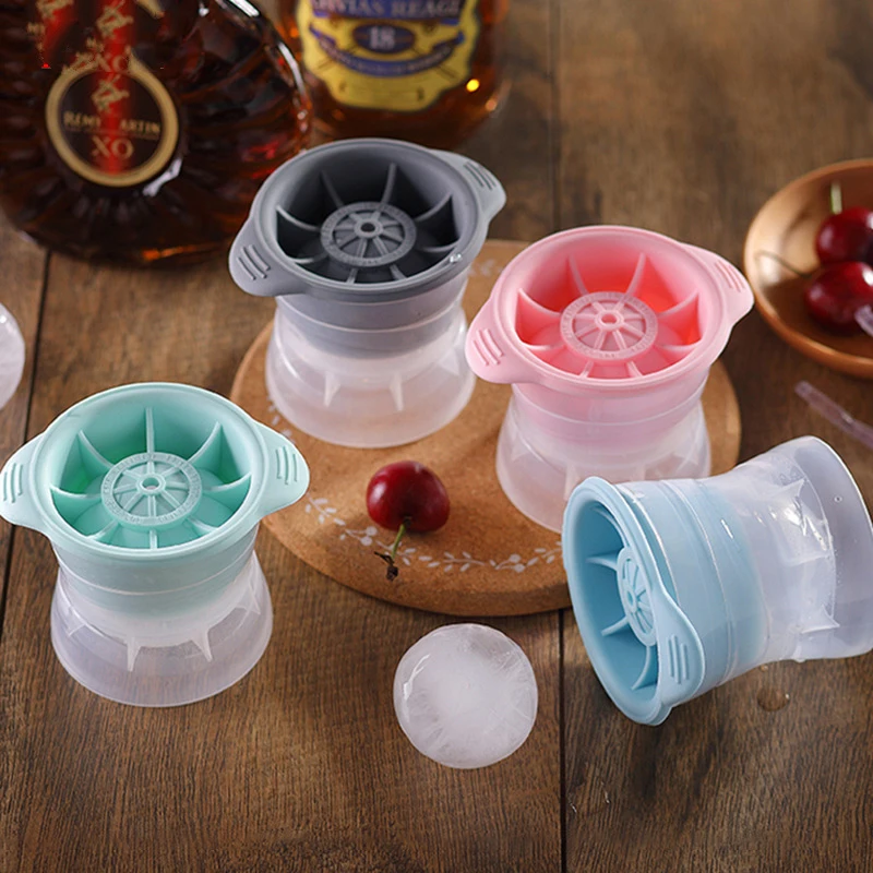 Ice Cube Molds Tray, Large Silicone Whiskey ，Round Sphere Ice