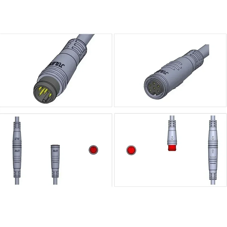 HAOWwW E-Bike Display Connector 2/3/4/5/6 Pin Cable